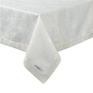 ELEGANCKI OBRUS W KWIATY ~ KREMOWO ZŁOTY OBRUS NA STÓŁ ~ LENA ~ 145x350