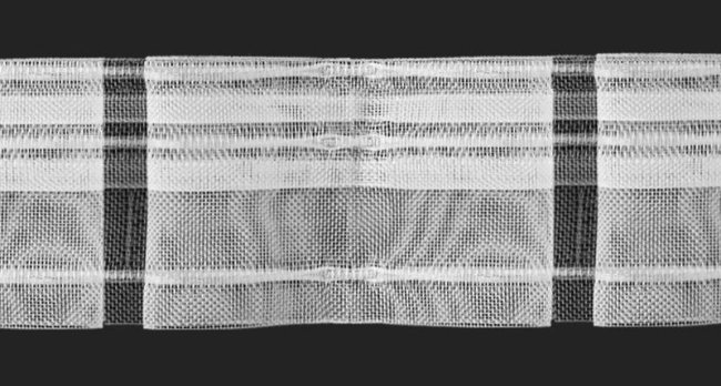 TAŚMA MARSZCZĄCA DO FIRAN I ZASŁON ~ II ZĄBKI - EFEKT PŁASKIEJ ZAKŁADKI 20414 1:2 ~ wys. 5cm