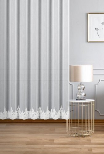 DŁUGIE FIRANY DO SALONU ~ BIAŁE, DELIKATNE FIRANY DO OKNA ~ "SHARK" ~ 300