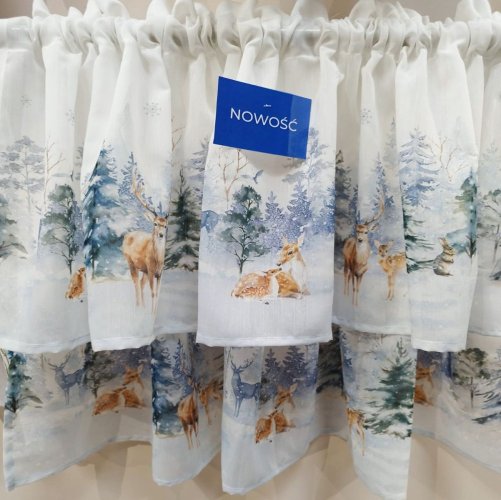 Zazdrostki świąteczne RENIFERY W LESIE z zimowym motywem reniferów