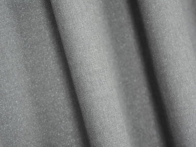NOWOCZESNA - ELEGANCKA TKANINA ZASŁONOWA  "BRILLARE" STAL + SREBRO ~ 185