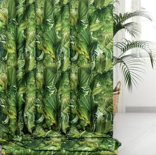 Zasłony w liście monstera na metry lub szyte na wymiar - URBAN JUNGLE - 150