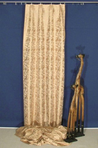 ELEGANCKA - RUSTYKALNA TKANINA ZASŁONOWA W PNĄCZA ~ "ŻAKARD INKA" ZŁOTO ~ 150