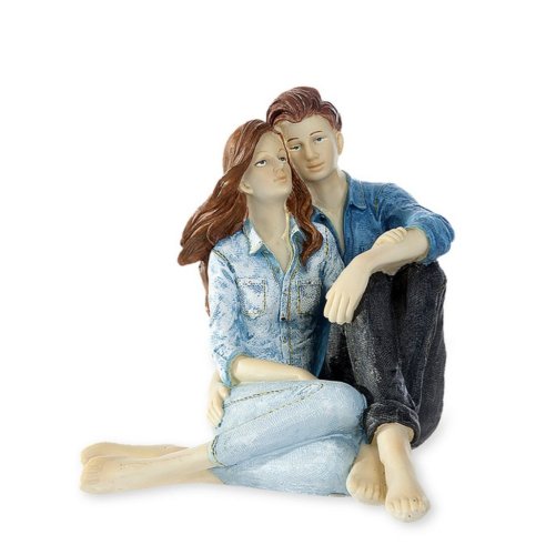 FIGURKA DEKORACYJNA ~ ELVA/FIG/12 ~ NIEBIESKI + NATURAL